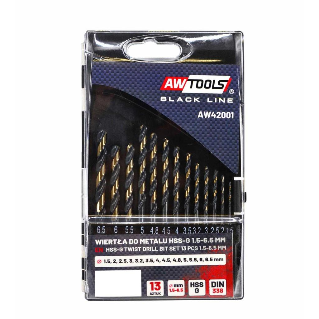 AW Tools Premium Twist Steel HSS Drill Bit Set (Pack of 13)