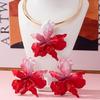 Персонализированный Преувеличенный Подвеска-Цветок Ожерелье Серьги Набор Женская Мода Уличная Съемка Неправильной Формы Лепестки Ювелирные Изделия