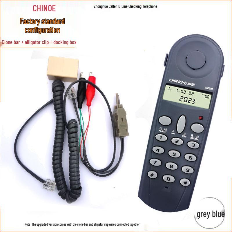 Portable Chino C019 Cable Tester with Three External Line Plugs: Telecom, Netcom, Tietong.