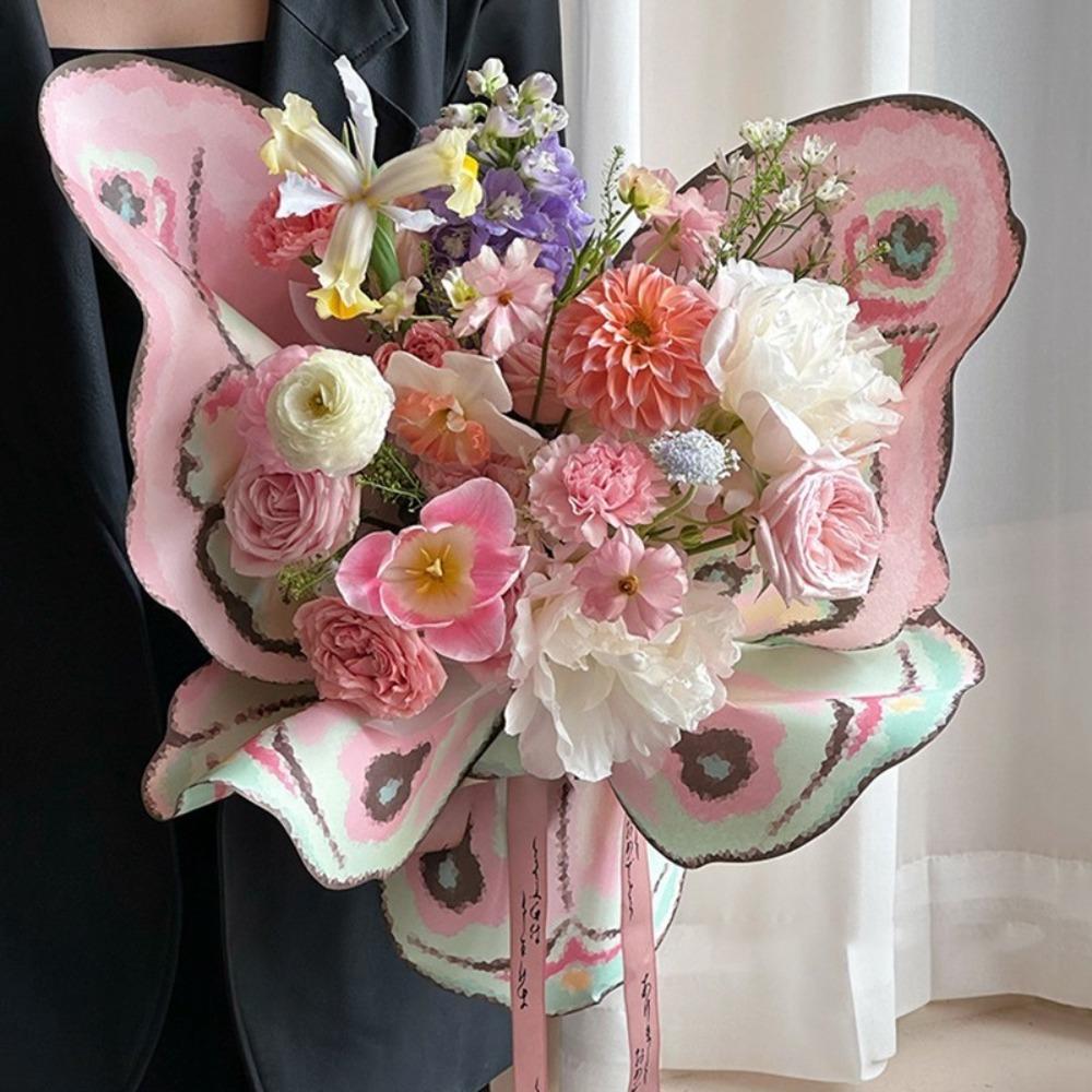 2 шт./компл. упаковочные материалы, крылья бабочки, оберточная бумага для цветов, День матери