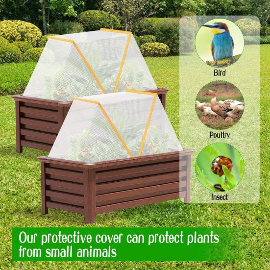 Foldable Plant Tent for Raised Beds Freeze Protection Garden Plants Cover Portable Mini Greenhouse for Protecting Fruit Seedlings Vegetable Rows