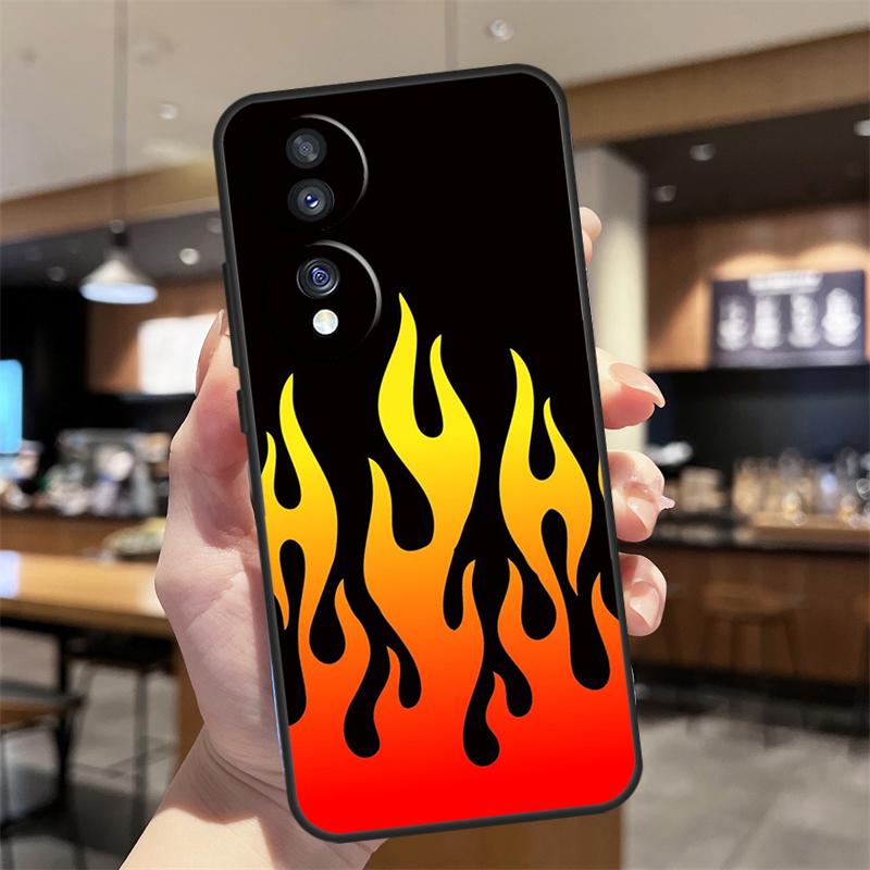 Синий Красный Огонь Огненный Чехол Для Honor Magic 5 6 7 8 Pro Honor 200 400 50 70 90 Lite X8b X8c X9b X9c X9d Win RT Чехол