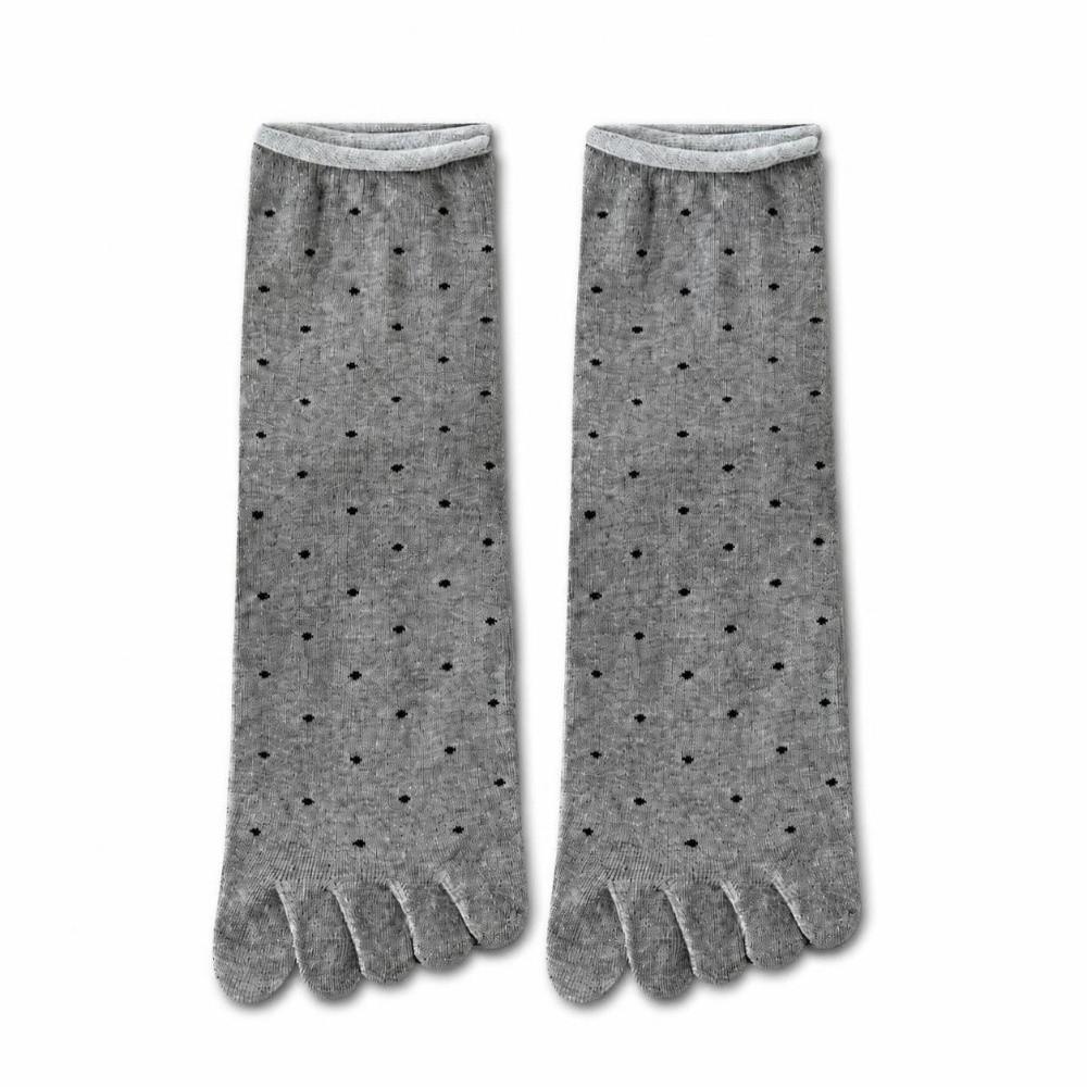 Polka Dots Five Finger Socks Ankle Length Mid Tube Socks New Split Toe Socks Girls