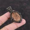 Sunstone Pendant Copper Wire Wrapped Pendant Sunstone Gemstone Jewelry Elegant Pendant Copper Wire Jewelry Gift For Sister Handmade Pendant
