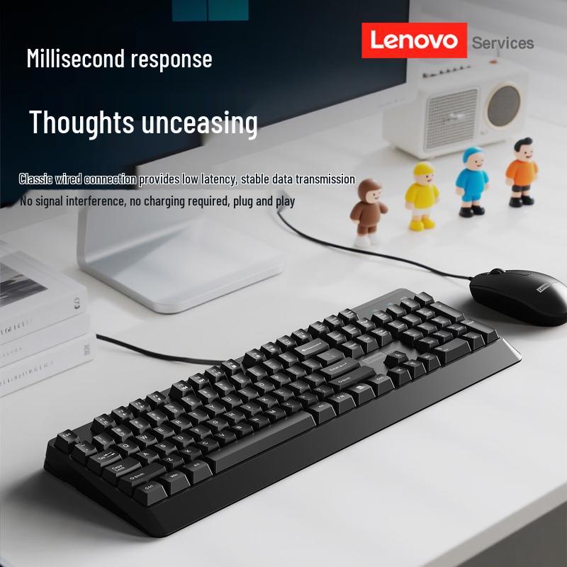 Проводной комплект клавиатуры и мыши Lenovo KM150