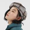 UNDERCONTROL Studio FULL MOON BERET / WOOL CHECK / SMOKE GREY
