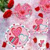 Valentine's Day Wedding Party Supplies 50pcs Disposable Tableware Set Heart Theme Decorations Plates