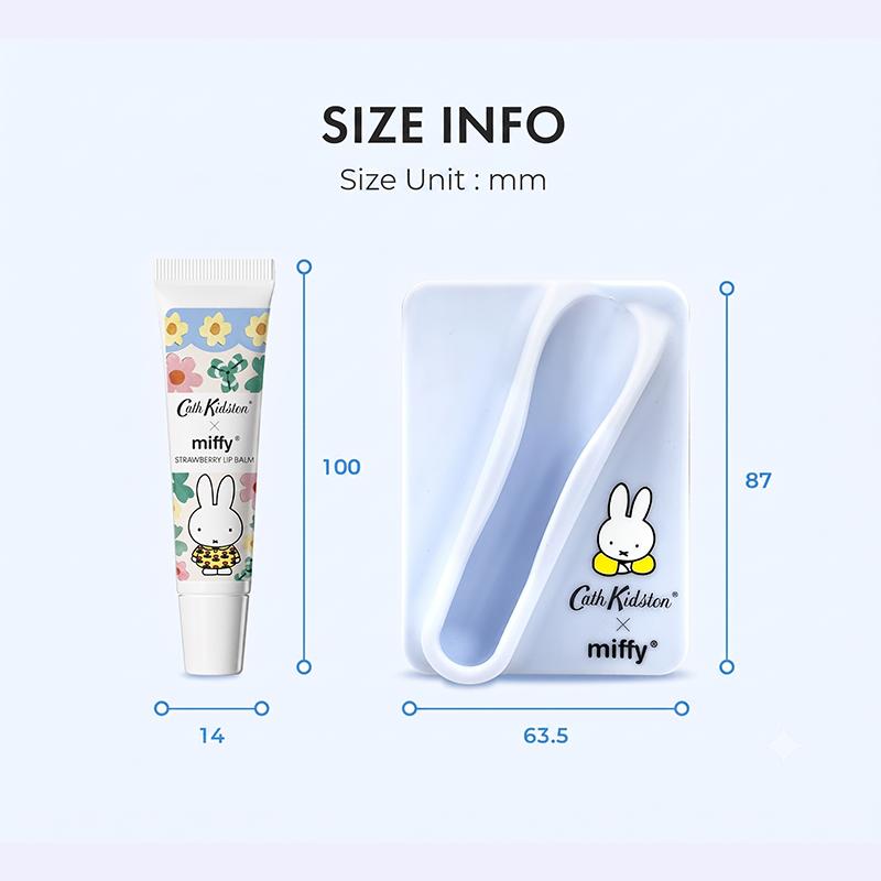 Cath Kidston x Miffy Клубничный Бальзам для Губ Мобильный Набор 10 мл – Ограниченная Серия к 70-летию Набор Подарков для Ухода за Губами с Держателем для Телефона (3 варианта)