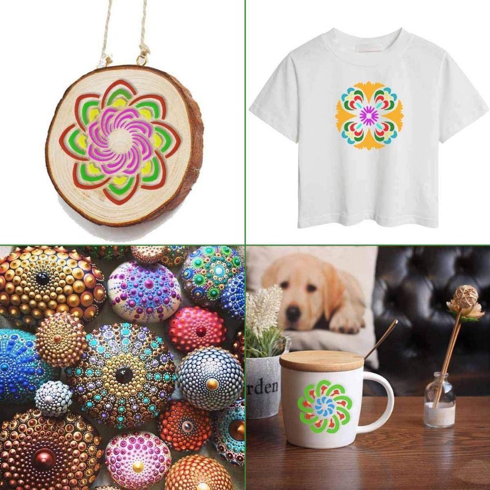 36/56 шт. Креативные трафареты для точечной росписи Мандала, полые, многоразовые, маленького размера, для поделок