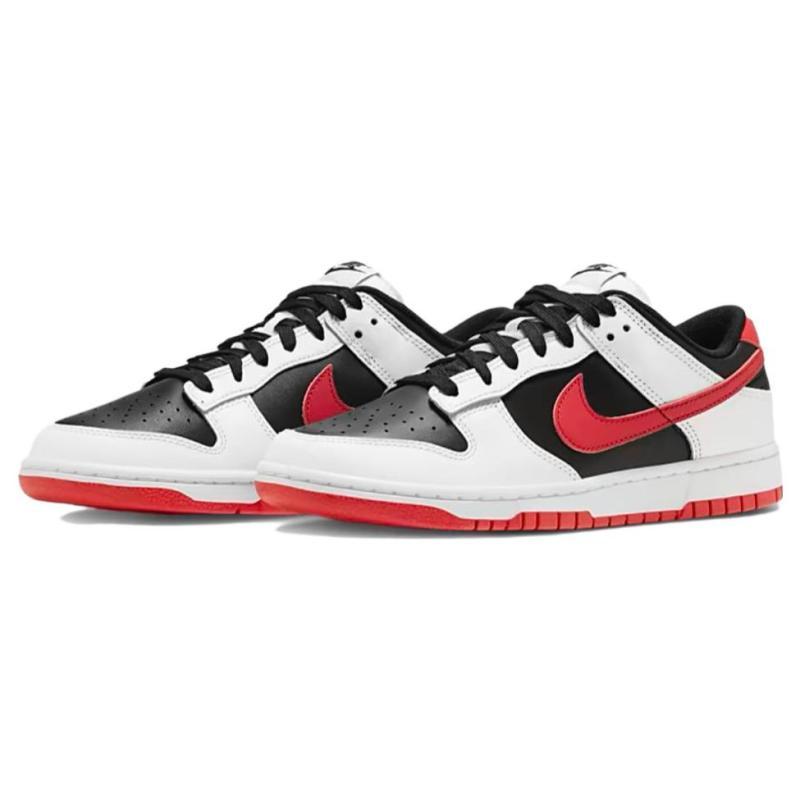 Nike Dunk Low Retro White Black University Red Skate Shoes Sneakers FD9762-061