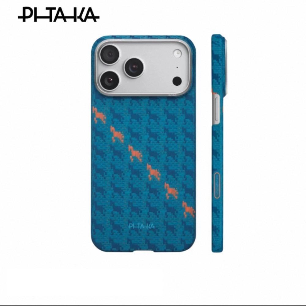 PITAKA Чехол из углеродного волокна для iPhone 17 Pro Max/17 Pro/16pro Max/16pro/Air Ограниченная серия «Год Лошади» Магнитный чехол из кевлара