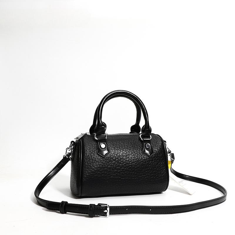 Кожаные женские сумки, простые и модные сумки из кожи-пузырька большой вместимости, Бостон