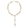 Rosary Beads Wood Zinc Alloy Portable Lightweight Handcrafted Attractive Lucky Rosary Beads Jewelry