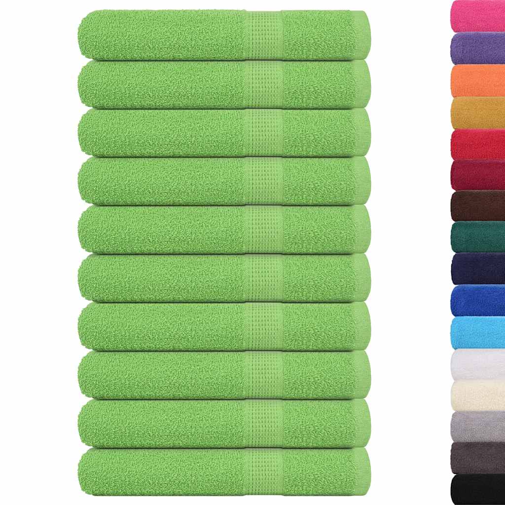 Sauna Towels FROGN 10 pcs Apple Green 80 x 200 cm 360 g m²