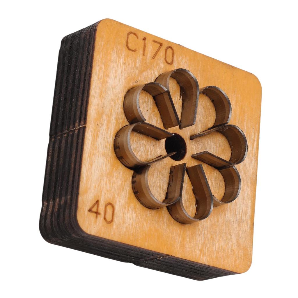 Форма для резки кожи с деревянным основанием, вырубной штамп в форме цветка для изготовления брелоков, украшений для сумок