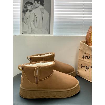 Новый продукт горячая распродажа зима новый бархатный утолщенный сноубутс женские на толстой подошве теплые короткие ботинки 3413