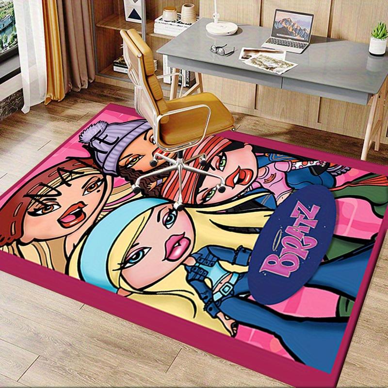 Мода, Стиль, Ковер для офиса Bratz Мягкий полиэстер Коврик для прихожей Моющийся Нескользящий Машинная стирка