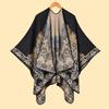 Ladies Scarf Shawl Autumn and Winter Retro Jacquard Thickened Warm Split Cloak Hwls