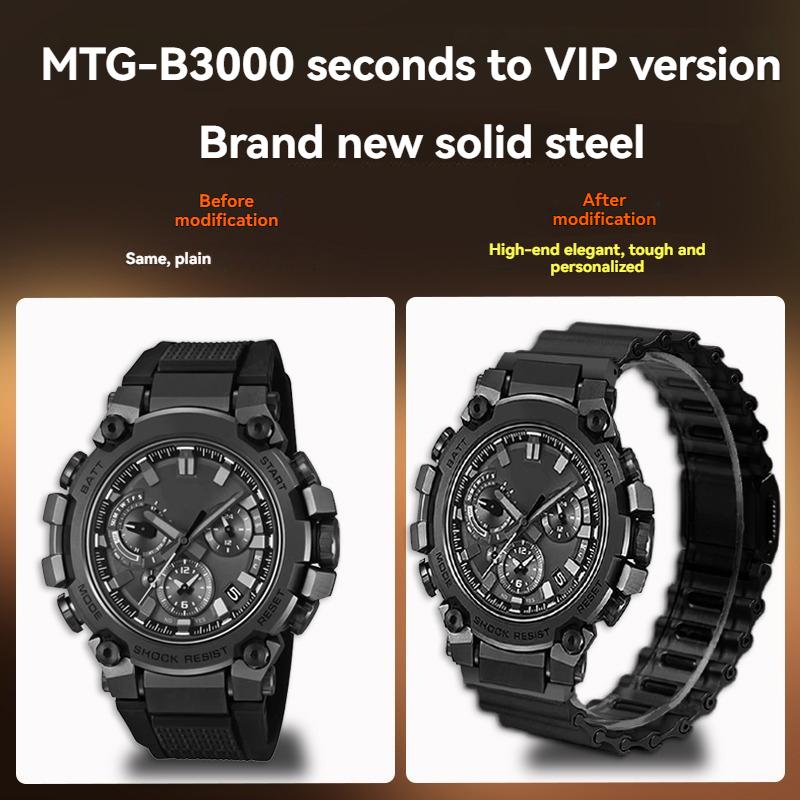 Для часов серии Casio G-SHOCK 5672 MTG-B3000 быстросъемный стальной ремешок стальная цепочка для часов Черные мужские Аксессуары