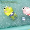 Плавающая игрушка для ванной мультяшная лягушка заводная милая летняя кукла для купания ребенка подарок