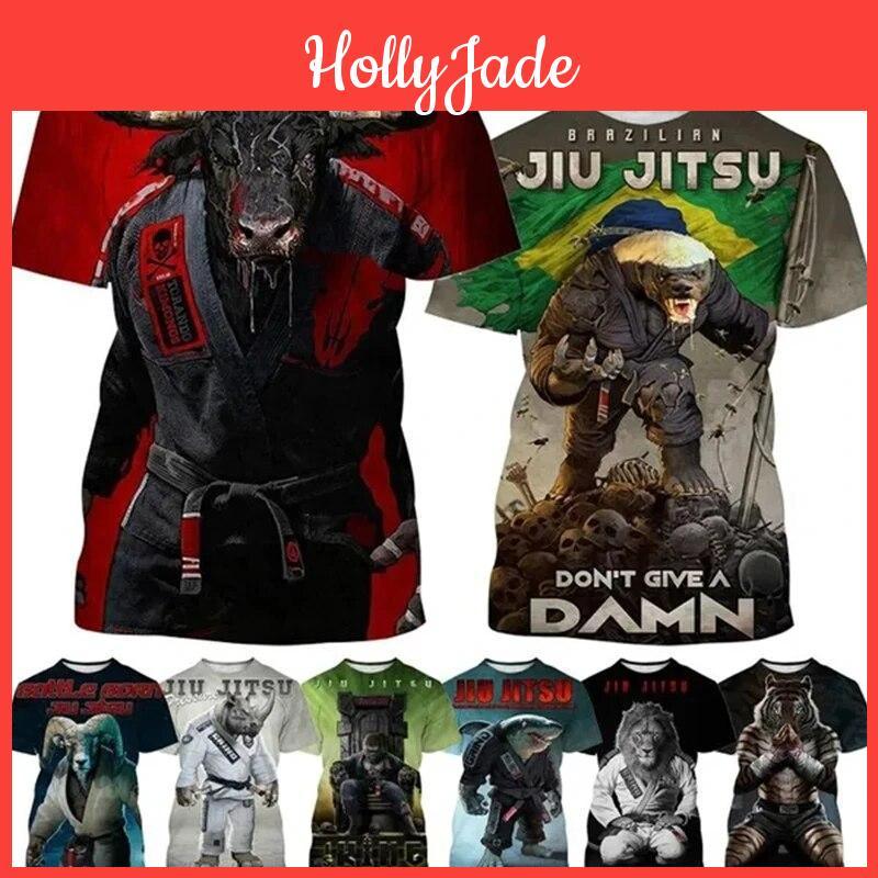 Bjj T Новая Футболка Животное Мужская Любители Джиу-джитсу Крутая Модная Футболка с коротким рукавом Стиль Харадзюку Уличная Одежда Топ Футболка с 3D Печатью