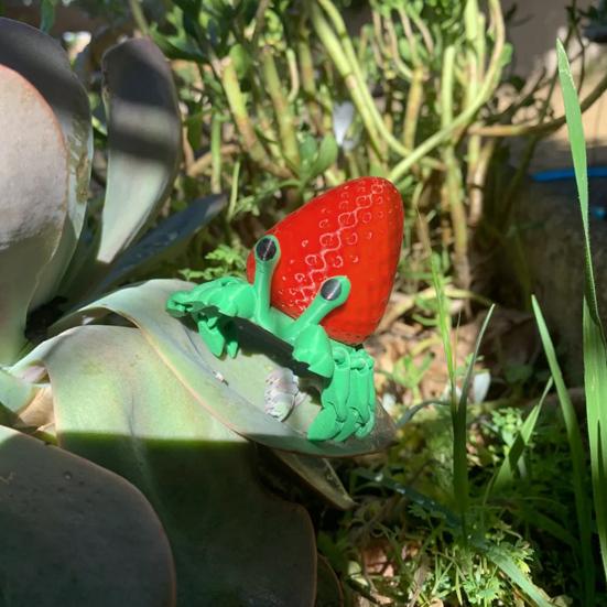 3D-печатная фигурка краба-клубники с подвижными суставами, фигурка краба-отшельника, шарнирная модель животного, игрушка для домашнего офиса, книжной полки, украшения для рабочего стола, орнамент