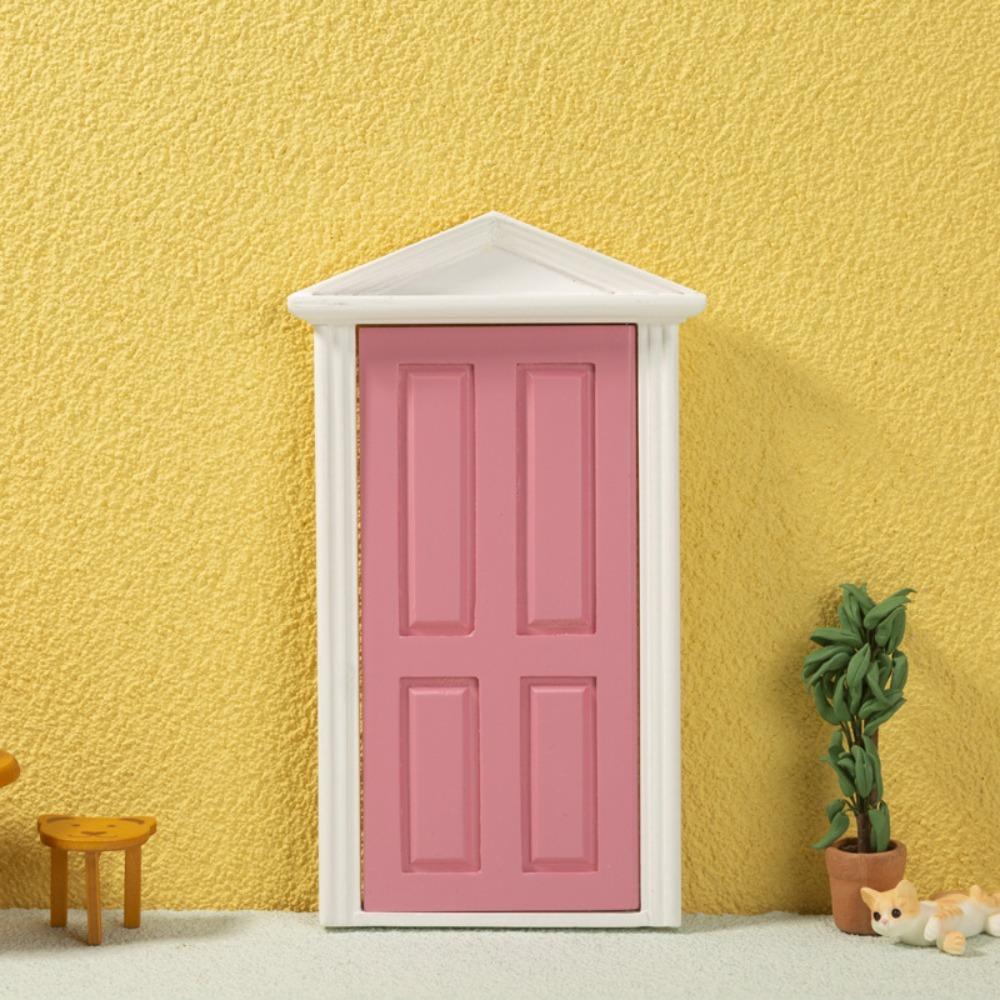 Smoother Edge Mini Wooden Door Miniature Miniature Simulation Furniture Dollhouse Miniature