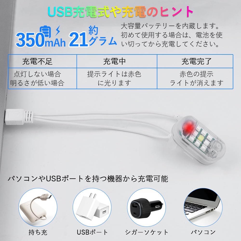 Светодиодный стробоскоп MAZERO, Взрывной свет, 7 цветов, Меняющийся цвет, Фонарь, USB-зарядка, Вибрация