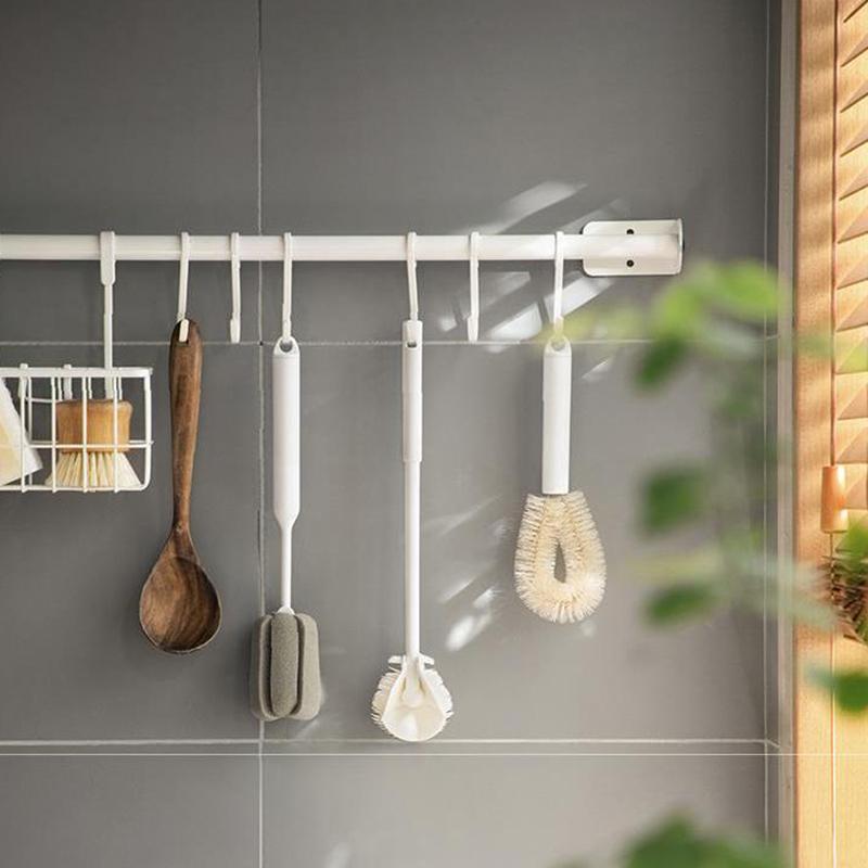 Щетка для чистки чашек с длинной ручкой, силиконовая щетка для чистки бутылок для молока, бокалов, чашек, бытовых стеклянных кружек для кофе и чая