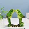 1pcs Frog Statue Cute Creative Funny Green Frog Sculpture For Home Office Desk Bathroom Decoration
