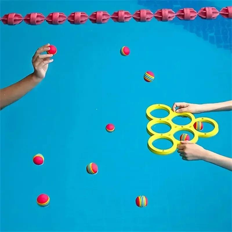 Веселый всплеск Водные виды спорта Плавающая игра для бассейна Игрушка - Прочный материал ЭВА, Мяч случайного цвета, Идеально подходит для летнего веселья