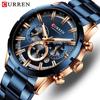 Watch Luxury Sports Quartz Mens Watches Full Steel Waterproof Chronograph Wristwatch