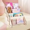 Trading Card Display Stand Holder Organizer Tiered Multifunctional Greeting Cards Rack