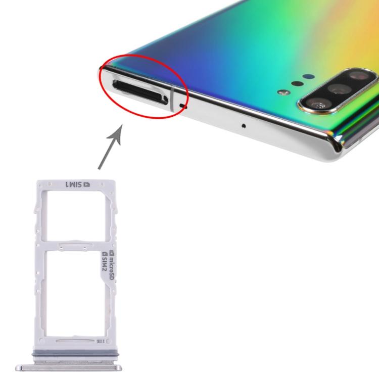 Для Samsung Galaxy Note10+ Лоток для SIM-карты + Лоток для SIM-карты / Лоток для карты Micro SD