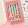 4pcs Cat Paw Design Highlighter Marker Pens Set Cartoon Kitty Dual-Tip Writing Brush for Drawing Painting School Supplies A7716