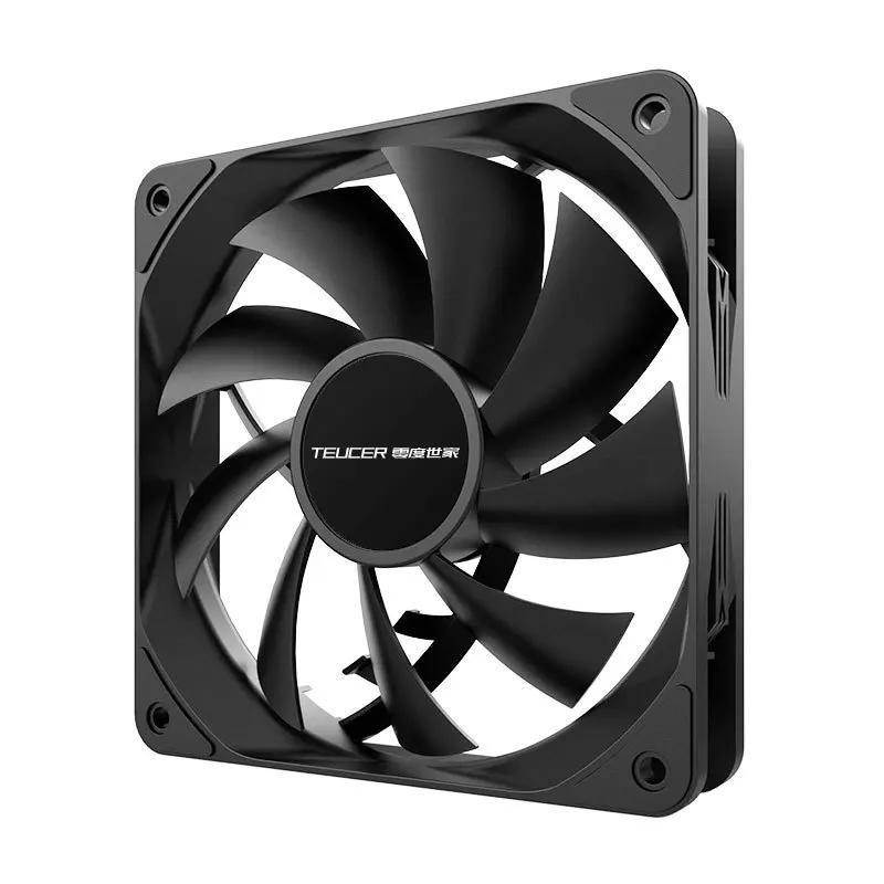 TEUCER 120 мм PWM 4-контактный кулер для процессора с гидравлическим подшипником для интеллектуального контроля температуры и высокого воздушного потока