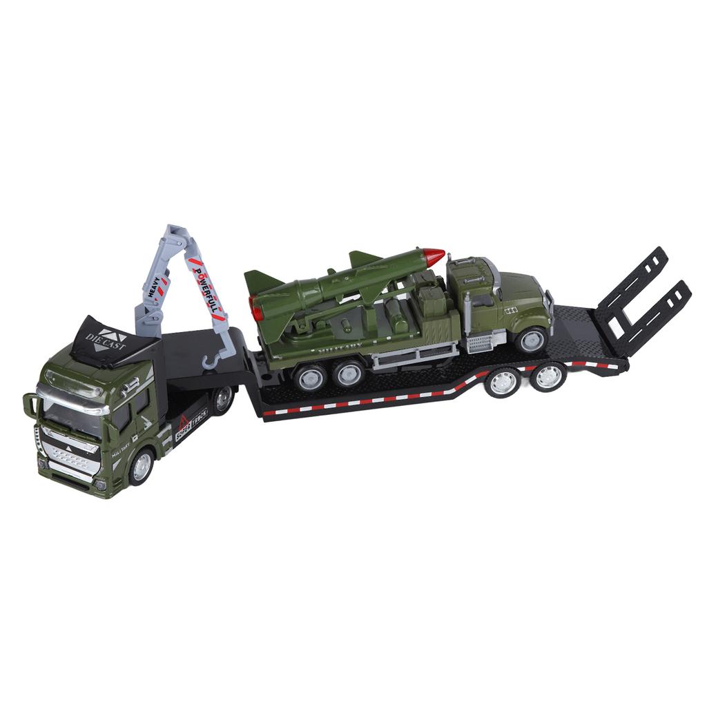 1:50 Tow Truck Toy Alloy Pull Back Car Highly Simulation Trailer Vehicle Toy for Children#2