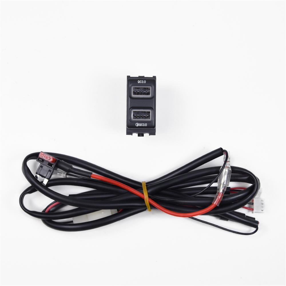 18W Car Charger QC3.0 Dual USB Fast Charging For Nissan Patrol Y61 Y62 Note Juke