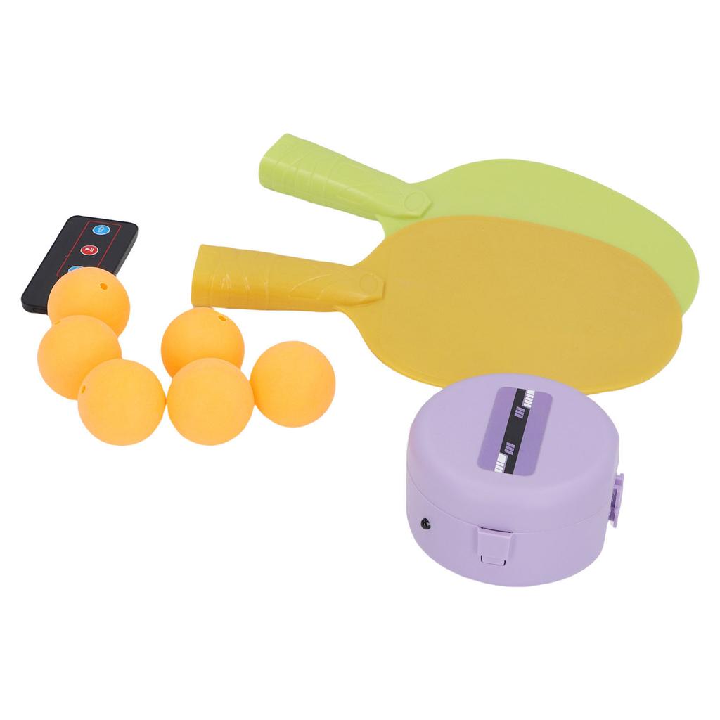 Подвесной тренажер для настольного тенниса для детей Электрический пульт дистанционного управления Набор для тренировки с мячом с 2 ракетками 6 мячами