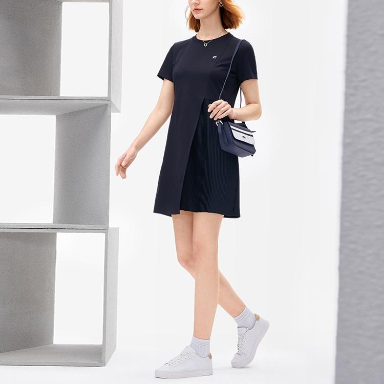 FILA Short Sleeved Dresses Women's Legend Blue Crew Neck Moderate Short F11W227306F-NV