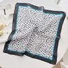 New floral versatile retro cotton and linen small square scarf silk scarf accessories neck women's headband tied hair long scarf