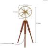 Handmade Wooden Tripod Fan Shape 5 Light Floor Lamp with Morden Looks Adjustable Wooden Tripod Floor Lamp Christmas Gifts Home Decor
