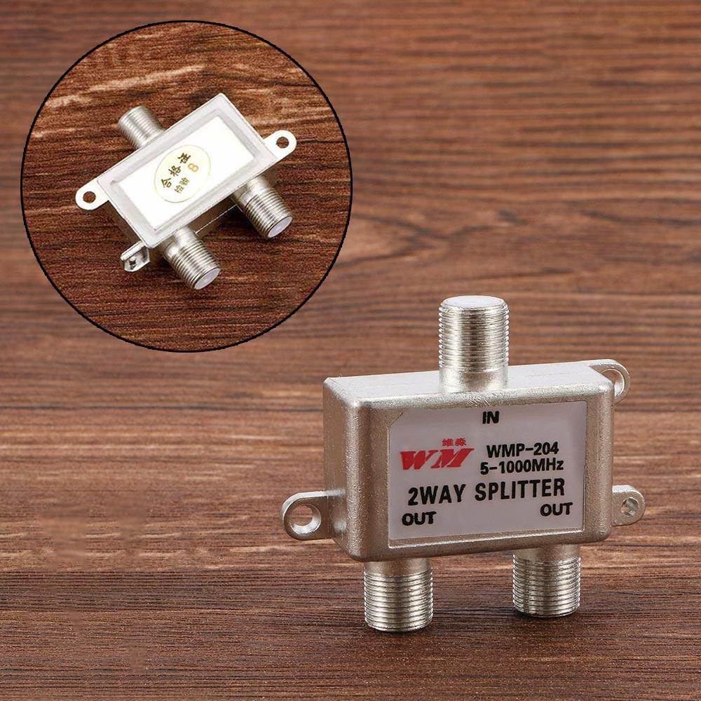 MHz Video Equipment 2 Way Coaxial Cable Splitter Signal Split Satellite TV Receivers TV Antenna