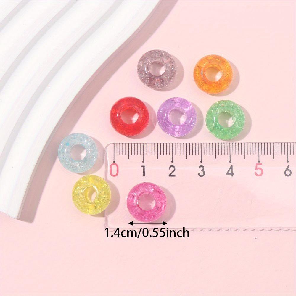 7/14/21 шт. Резина Трещины Европейские Бусины Крупное Отверстие Прозрачные Бусины Свободные Бусины Шарм для Браслета DIY Серьги Браслет Изготовление Ювелирных Изделий