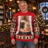 Christmas Bar Beer Belly Ugly Christmas Sweater Men 3D Print Polyester Crewneck Sweatshirt Funny Holiday Party Pullover