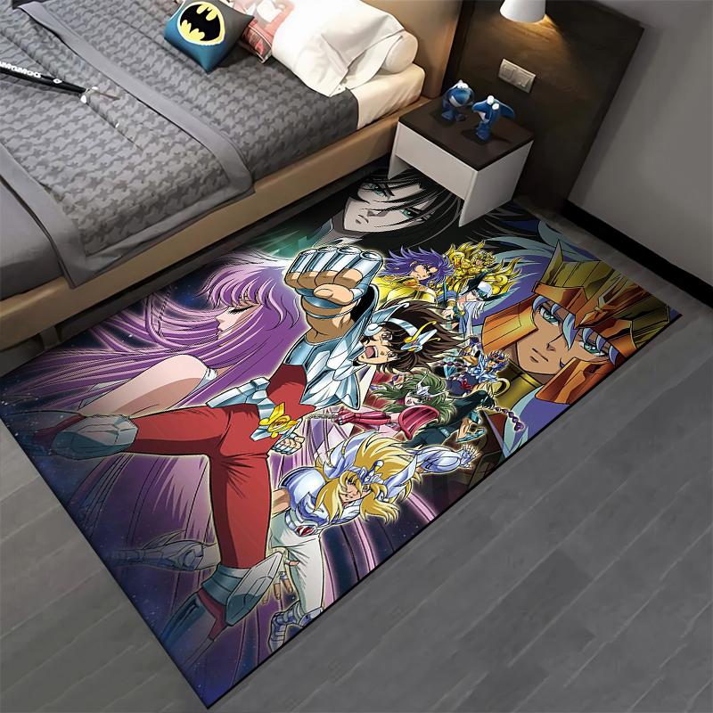"Anime Style Carpet with Heroic Characters and Vibrant Colors Design" Suitable for use as an anti-slip for living room bedroom sofas