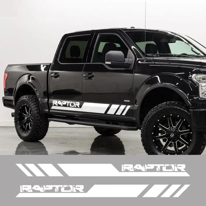 Боковые наклейки на двери автомобиля для Ford F150 Ranger Raptor Пикап Графика Полоса на кузов Наклейка Виниловая наклейка Аксессуары для тюнинга авто