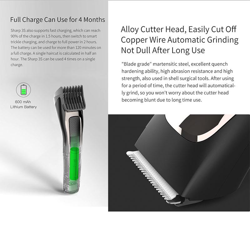 Xiaomi Электробритва ENCHEN Sharp3S, мужская электрическая машинка для стрижки волос, перезаряжаемая от USB, профессиональная триммерная машинка для стрижки волос