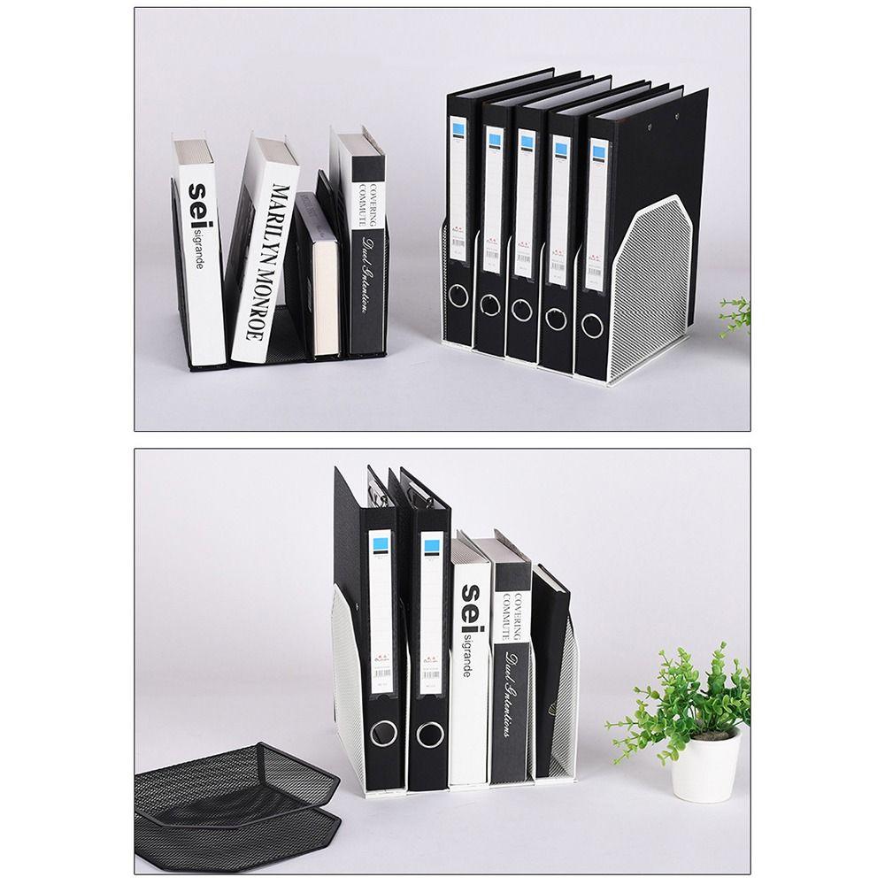 Space Saving 5/7 Grids Book Stand Detachable Metal Mesh Bookshelf Adjustable Book Holder Home Office