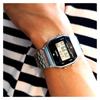 Casio Серия YOUTH - маленькие металлические квадраты, маленькие квадраты, маленькие серебряные самородки, классический ретро водонепроницаемый, кварцевый механизм, нержавеющая сталь A159WAD-1